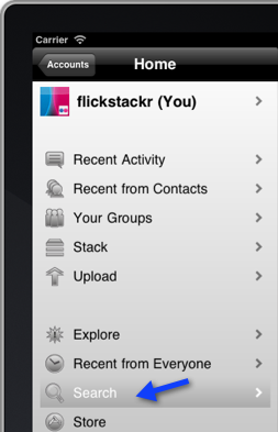 Search menu